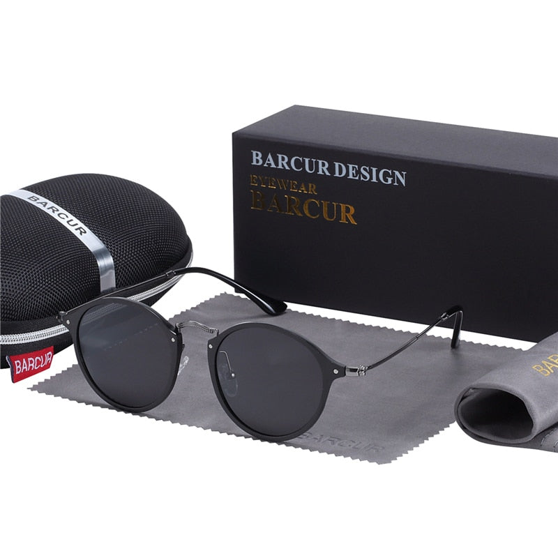 Black Barcur Vintage Round-Frame sunglasses