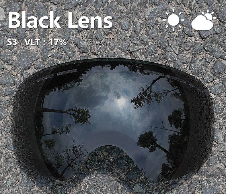 Black Copozz Anti-Fog Ski Replacement Lens
