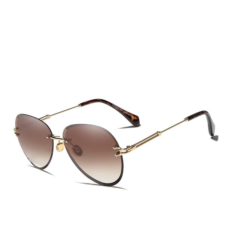 Brown gradient lens Kingseven Rimless Gradient sunglasses