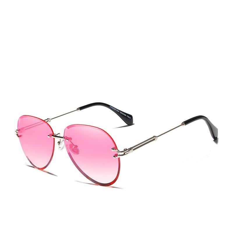 Pink lens Kingseven Rimless Gradient sunglasses