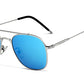 Ice Blue Veithdia Square Aviator sunglasses