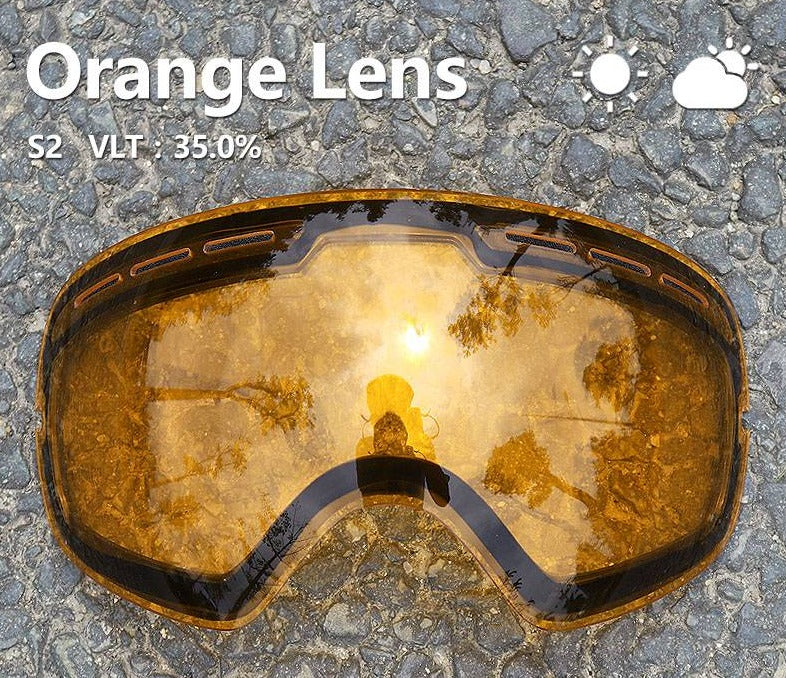 Orange Copozz Anti-Fog Ski Replacement Lens