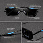 Kingseven Pilot Square sunglasses product feature display