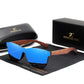 Mirror blue lens Kingseven Polarised Wooden sunglasses