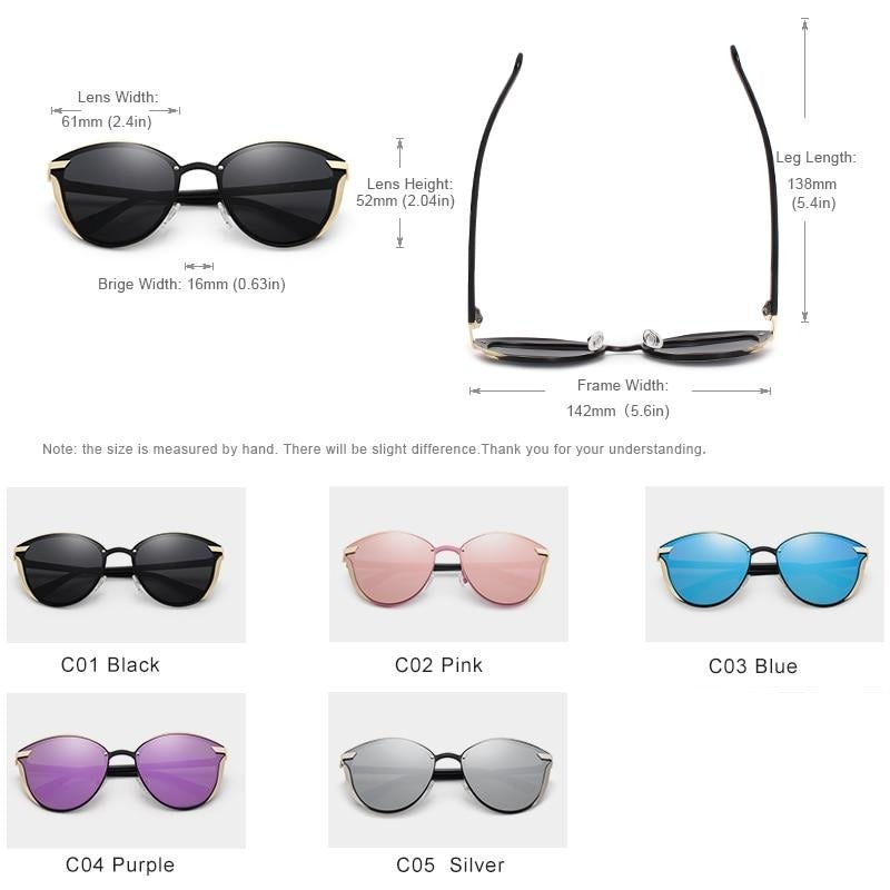Kingseven Cat Eye sunglasses product dimensions