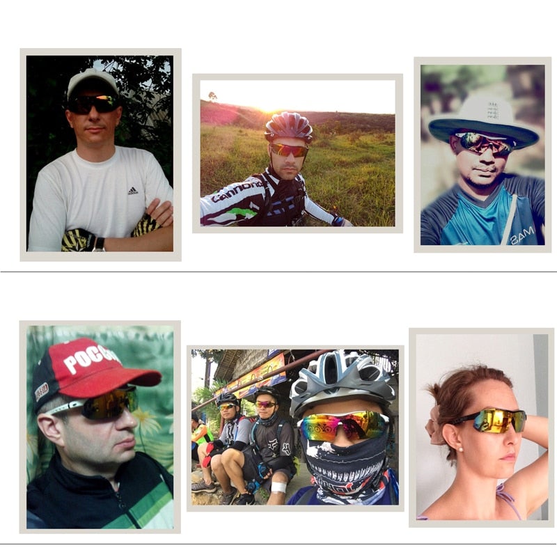 Satisfied customers wearing Comaxsun Polarised Cycling sunglasses