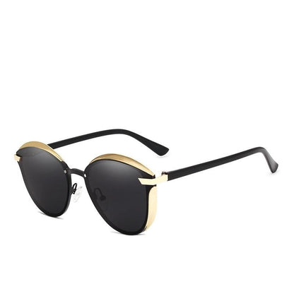 Black and gold Kingseven Cat Eye sunglasses