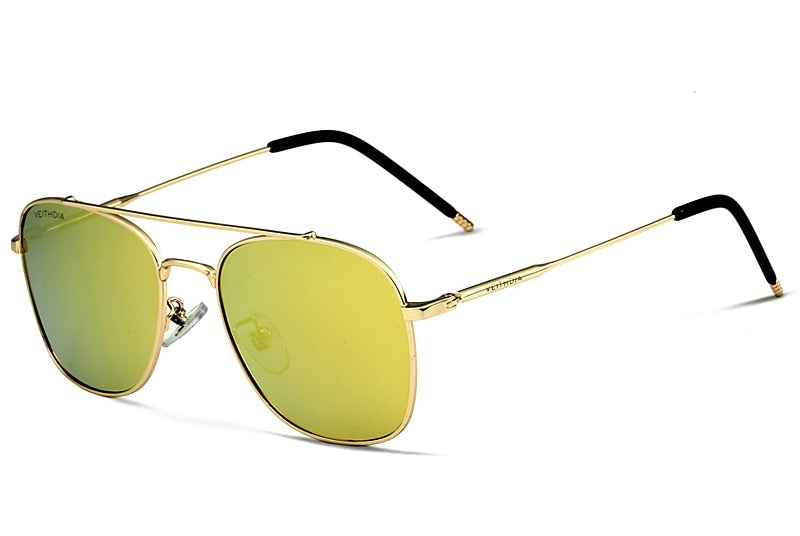 Gold Veithdia Square Aviator sunglasses