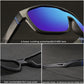 Display of the features of the KDEAM Oversized Shield-Lens sunglasses
