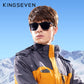 Man wearing Kingseven Carbon Fibre Pattern sunglasses