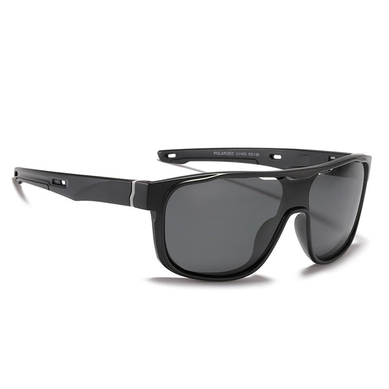 Black KDEAM Oversized Shield-Lens sunglasses product display