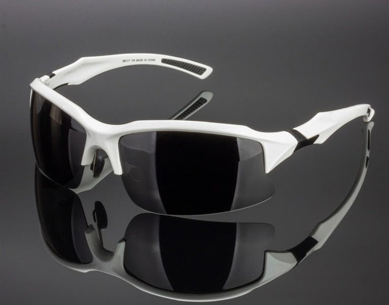 White and black Comaxsun Outdoor Sport sunglasses