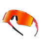 Mirror red lens with red frame KDEAM Rimless TR90 Sport sunglasses