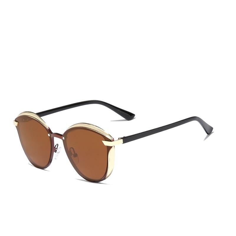 Brown and gold Kingseven Cat Eye sunglasses