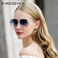 Woman wearing Kingseven Rimless Gradient sunglasses