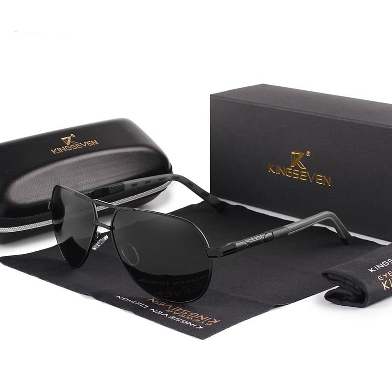 Black Kingseven Classic Pilot sunglasses