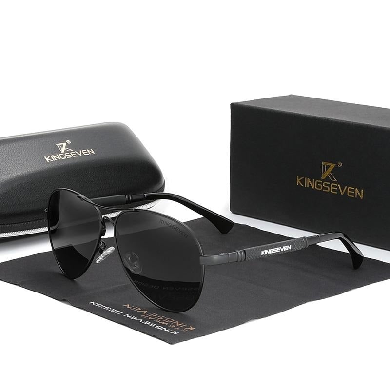 Black Kingseven Aviator sunglasses