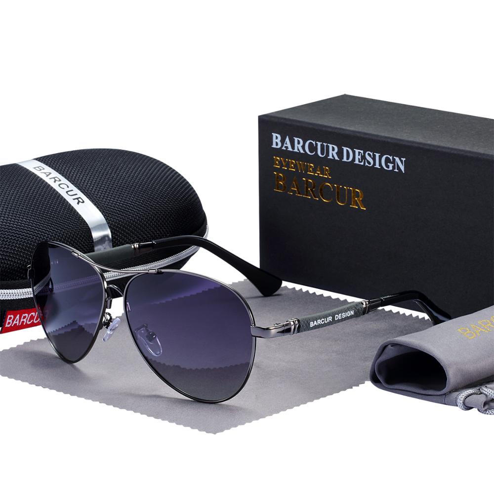 Gun gradient gray colour Barcur Pilot Gradient sunglasses