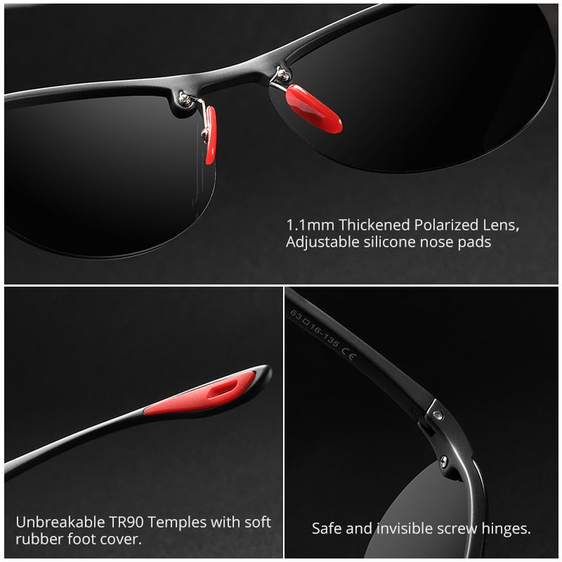 KDEAM Rimless Oval-Frame sunglasses product features