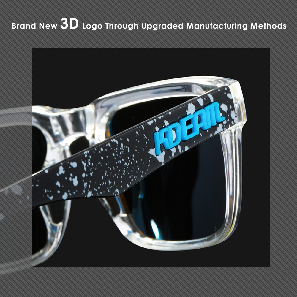 Product feature display of the KDEAM Patterned Square sunglasses