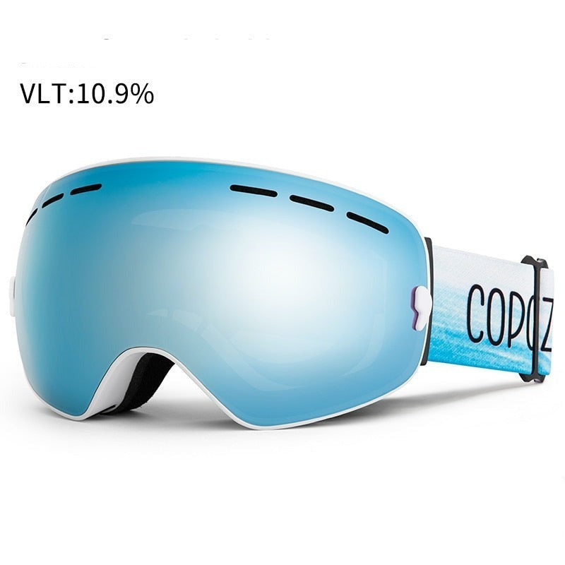 Ice blue COPOZZ Anti-Fog Ski goggles
