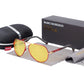 Night vision lens with red frame Barcur Vintage Aviator sunglasses