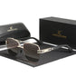 Brown and gold Kingseven Retro-Square sunglasses