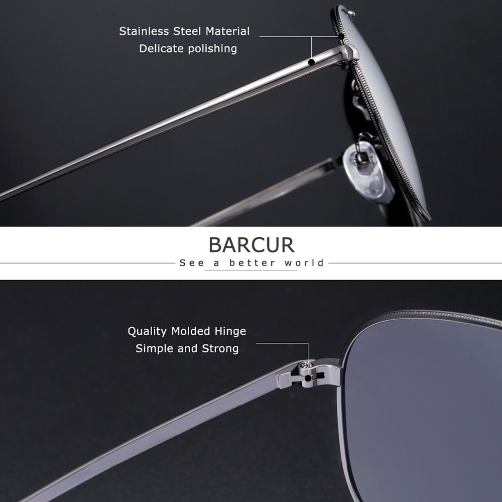Barcur Hex sunglasses product feature display
