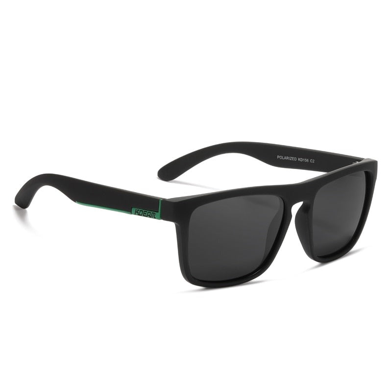 Matte black KDEAM Classic Square-Frame sunglasses