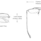 Kingseven Retro-Square Mirror sunglasses product dimensions