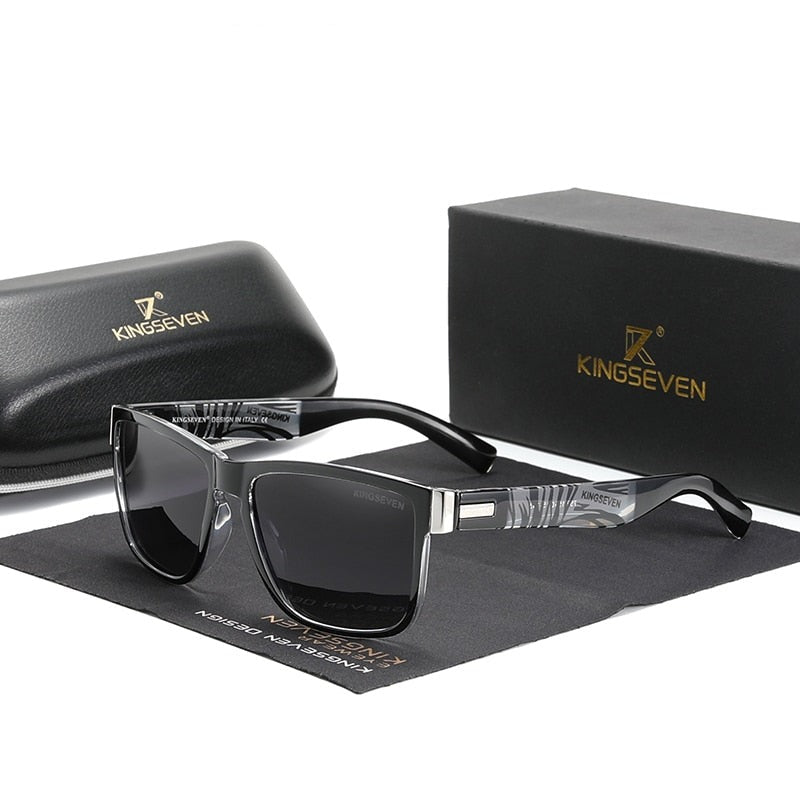 Black and white Kingseven Carbon Fibre Pattern sunglasses