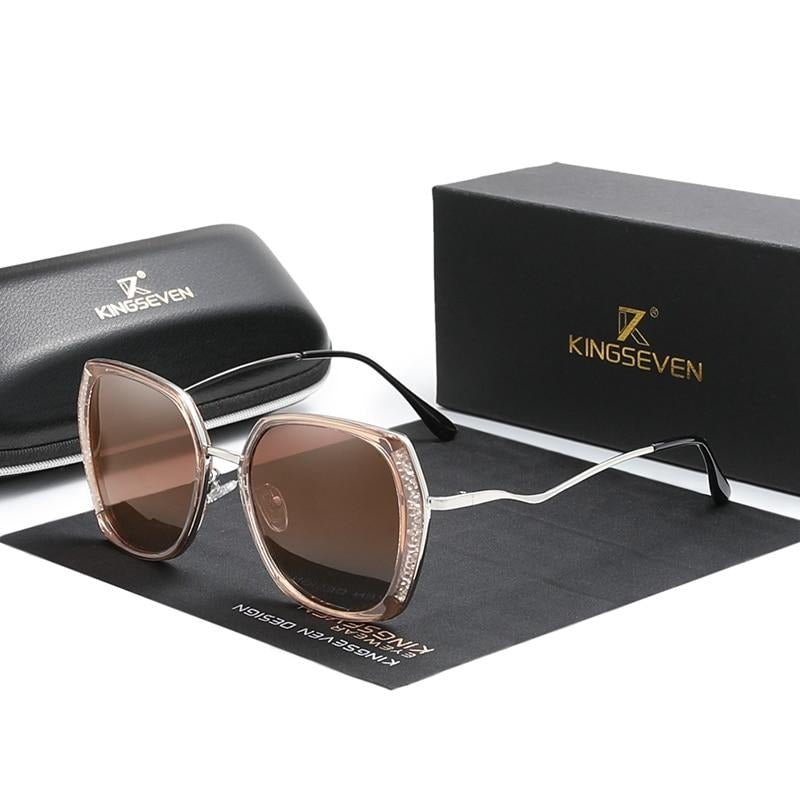 Brown lens gradient Kingseven Butterfly Frame sunglasses