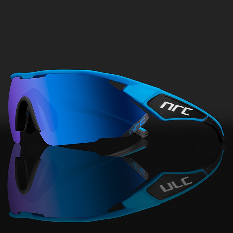 Shield-frame blue NRC Pro Cycling glasses