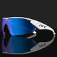 Shield-frame white blue NRC Pro Cycling glasses