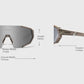 KDEAM TR90 Shield-Lens sunglasses product dimensions
