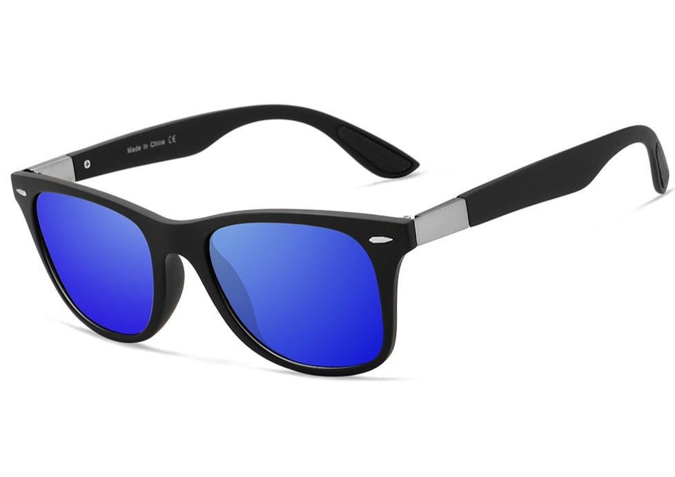 Mirror blue lens Veithdia Classic Square sunglasses