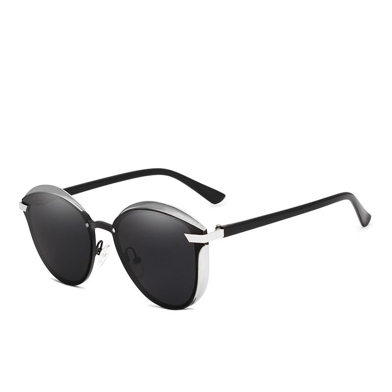 Black and silver Kingseven Cat Eye sunglasses