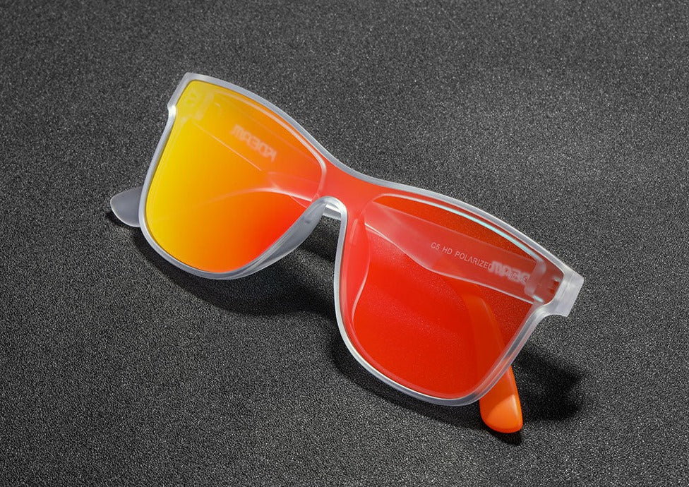 Mirror orange lens KDEAM Polarised Single-Lens sunglasses