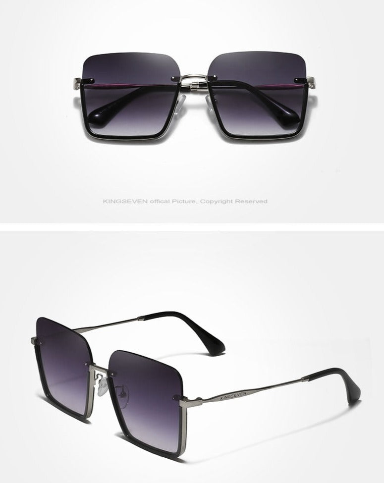Midnight purple Kingseven Oversized Gradient sunglasses display