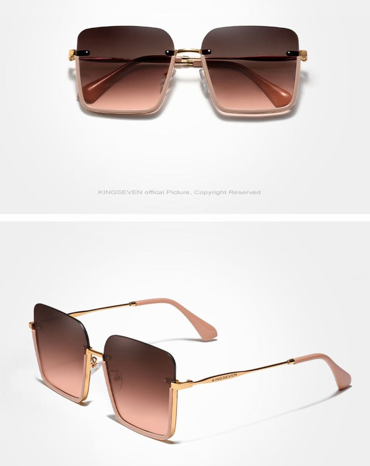 Pink Kingseven Oversized Gradient sunglasses