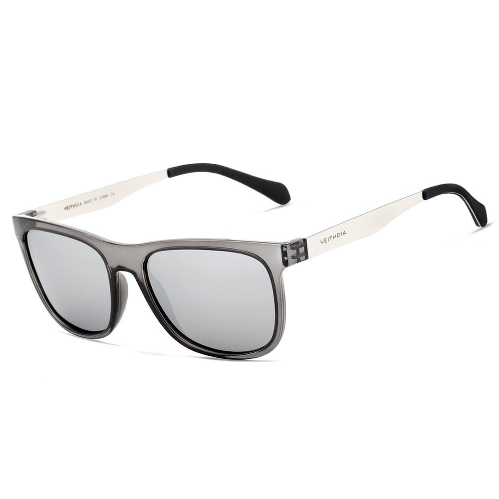 Mirror silver lens Veithdia Stainless Square sunglasses