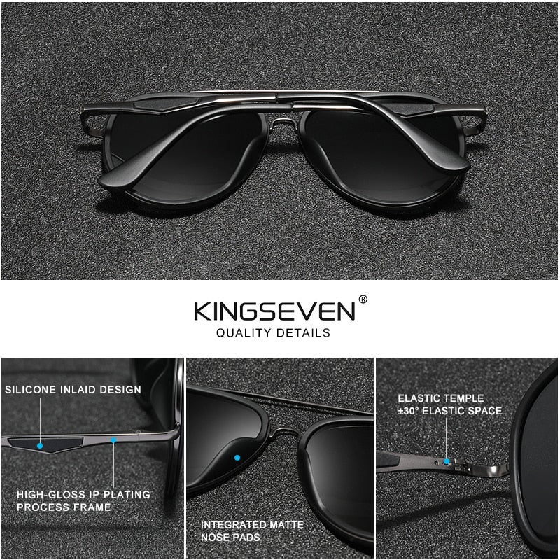 Kingseven N7 Pilot sunglasses product features display