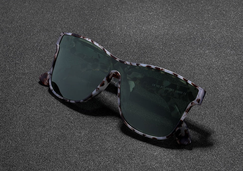 Non-mirror green lens KDEAM Polarised Single-Lens sunglasses