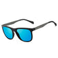 Mirror blue lens Veithdia Stainless Square sunglasses