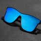 Black frame with mirror ice blue lens KDEAM Polarised Single-Lens sunglasses