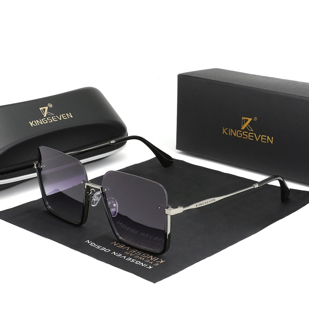 Midnight purple Kingseven Oversized Gradient sunglasses