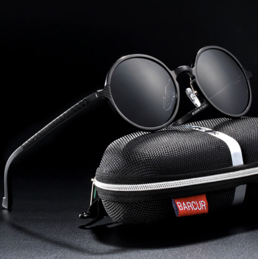 Black Barcur Vintage Gothic sunglasses