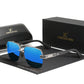 Blue lens Kingseven Retro-Square Mirror sunglasses