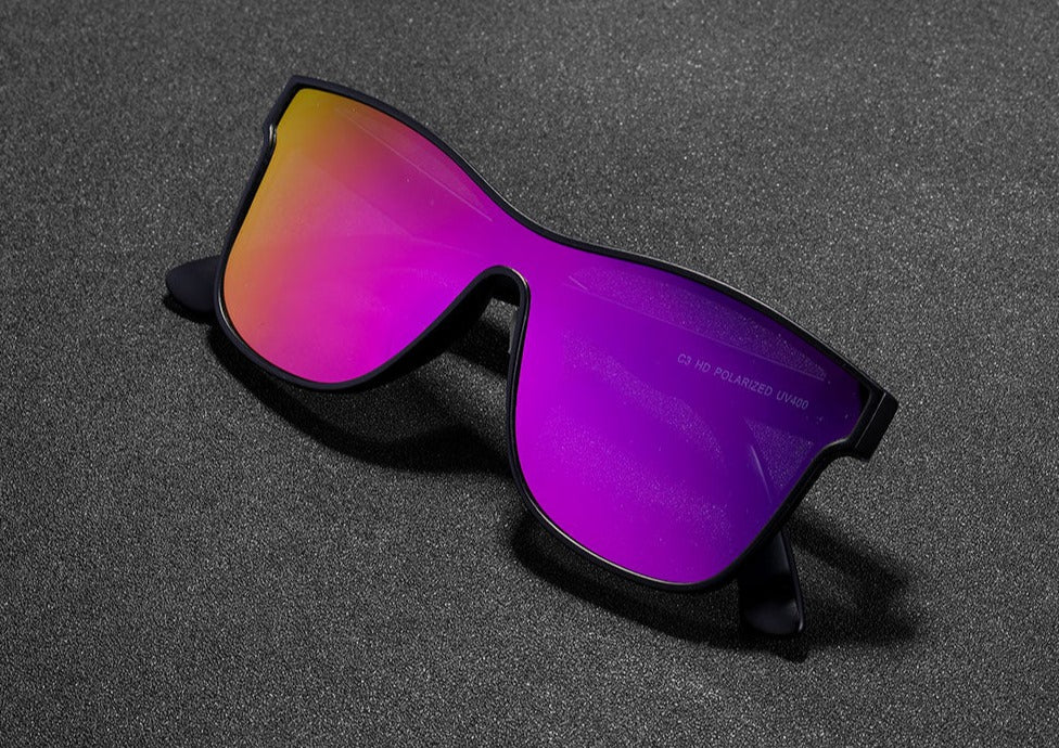 Mirror violet lens KDEAM Polarised Single-Lens sunglasses