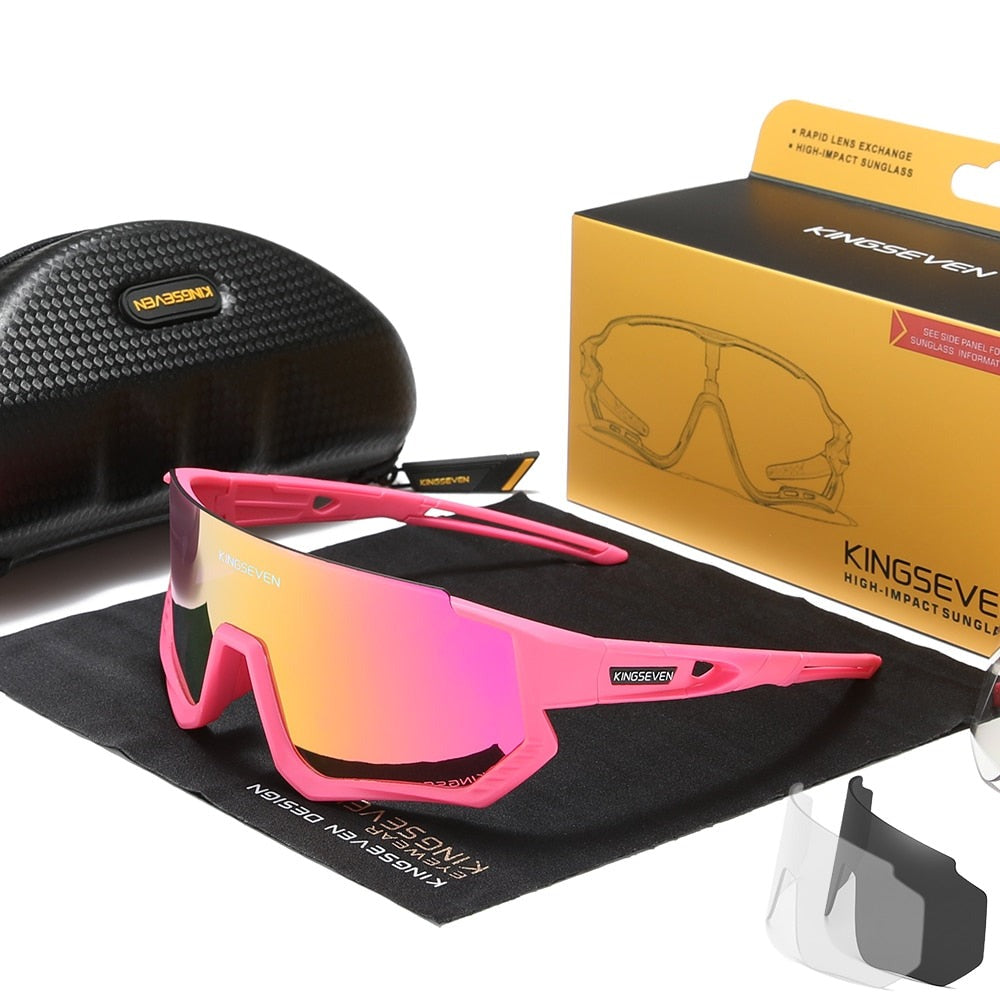 Pink Kingseven XTR Cycling glasses